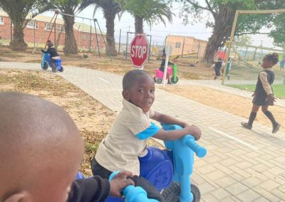 Cycle track having fun on new bikes
