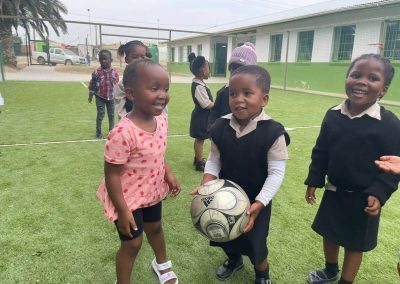 Playground playing with netballs