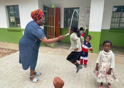 Playground skipping together